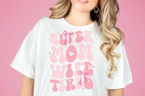 Coquette Mom Wife Tired SVG PNG Flowers Review